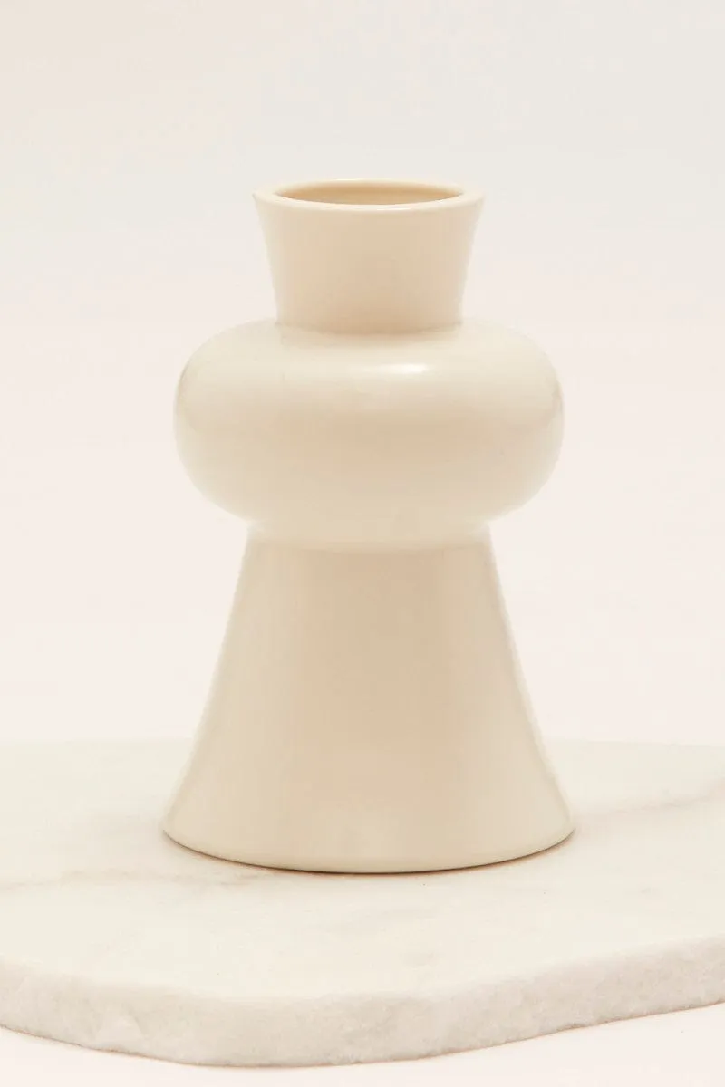 White Stacked Vase