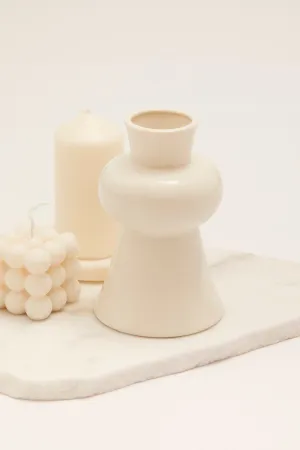 White Stacked Vase