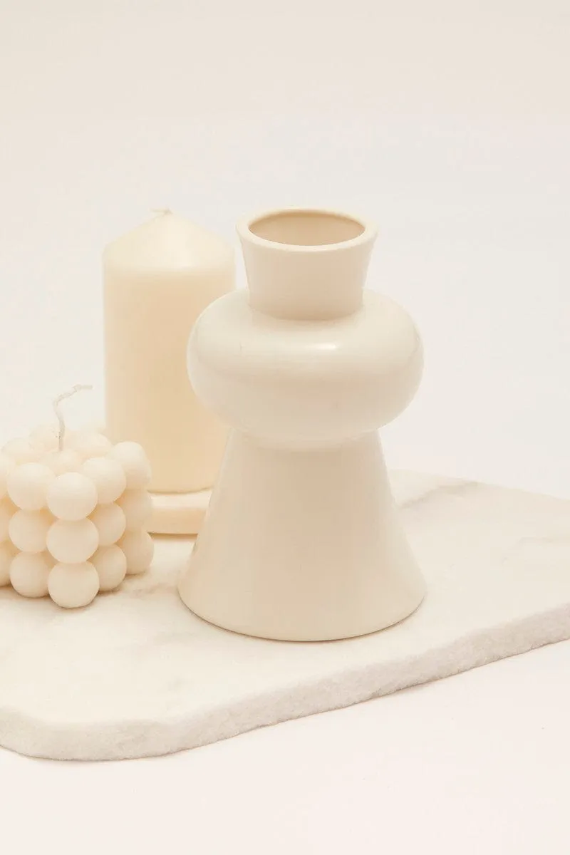 White Stacked Vase