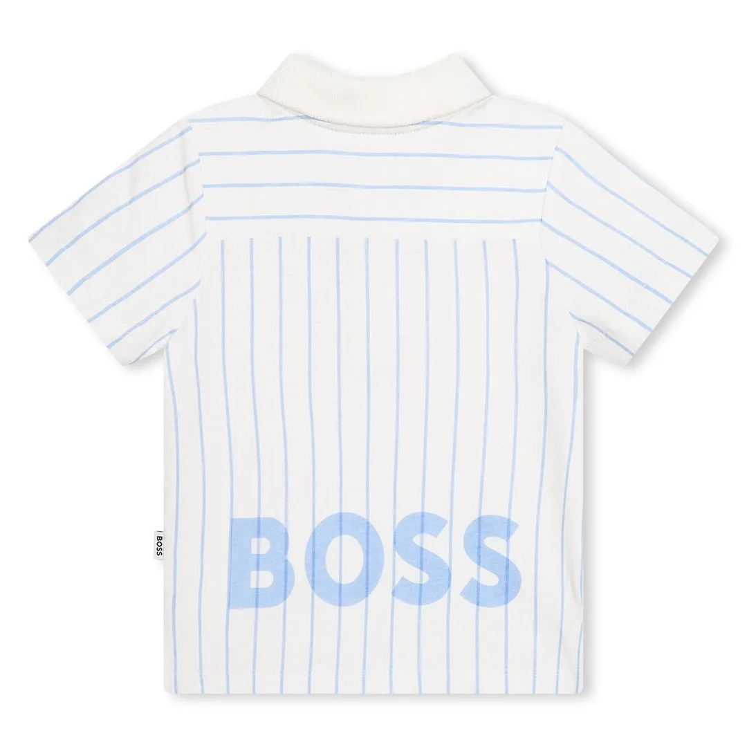 White Striped Polo