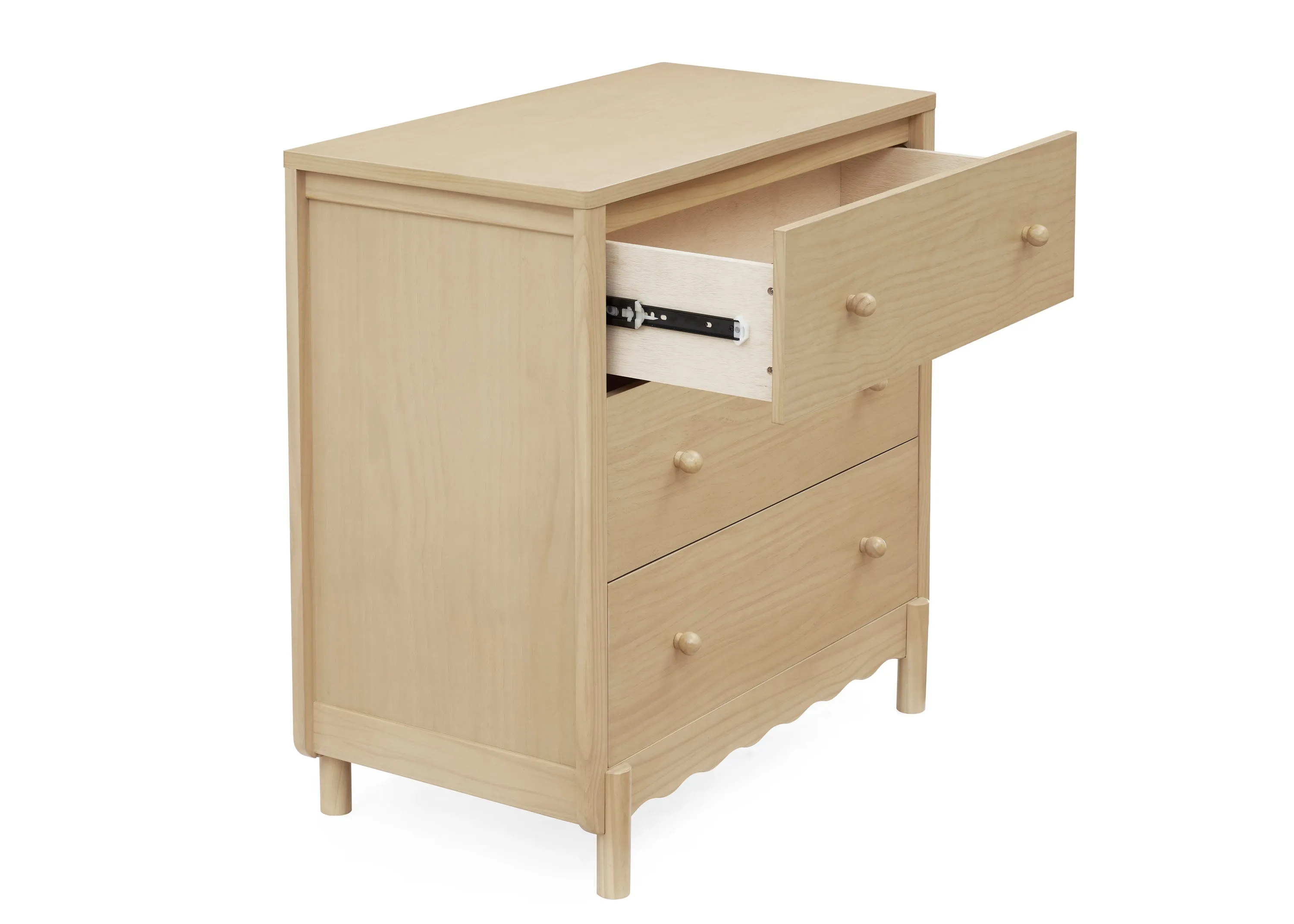 William 3 Drawer Dresser with Changing Top and Interlocking Drawers