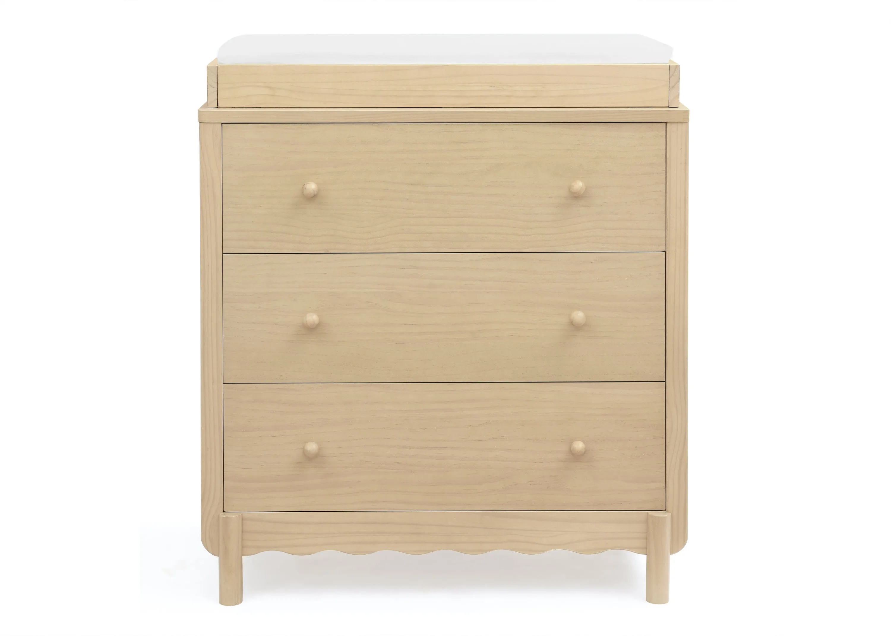William 3 Drawer Dresser with Changing Top and Interlocking Drawers