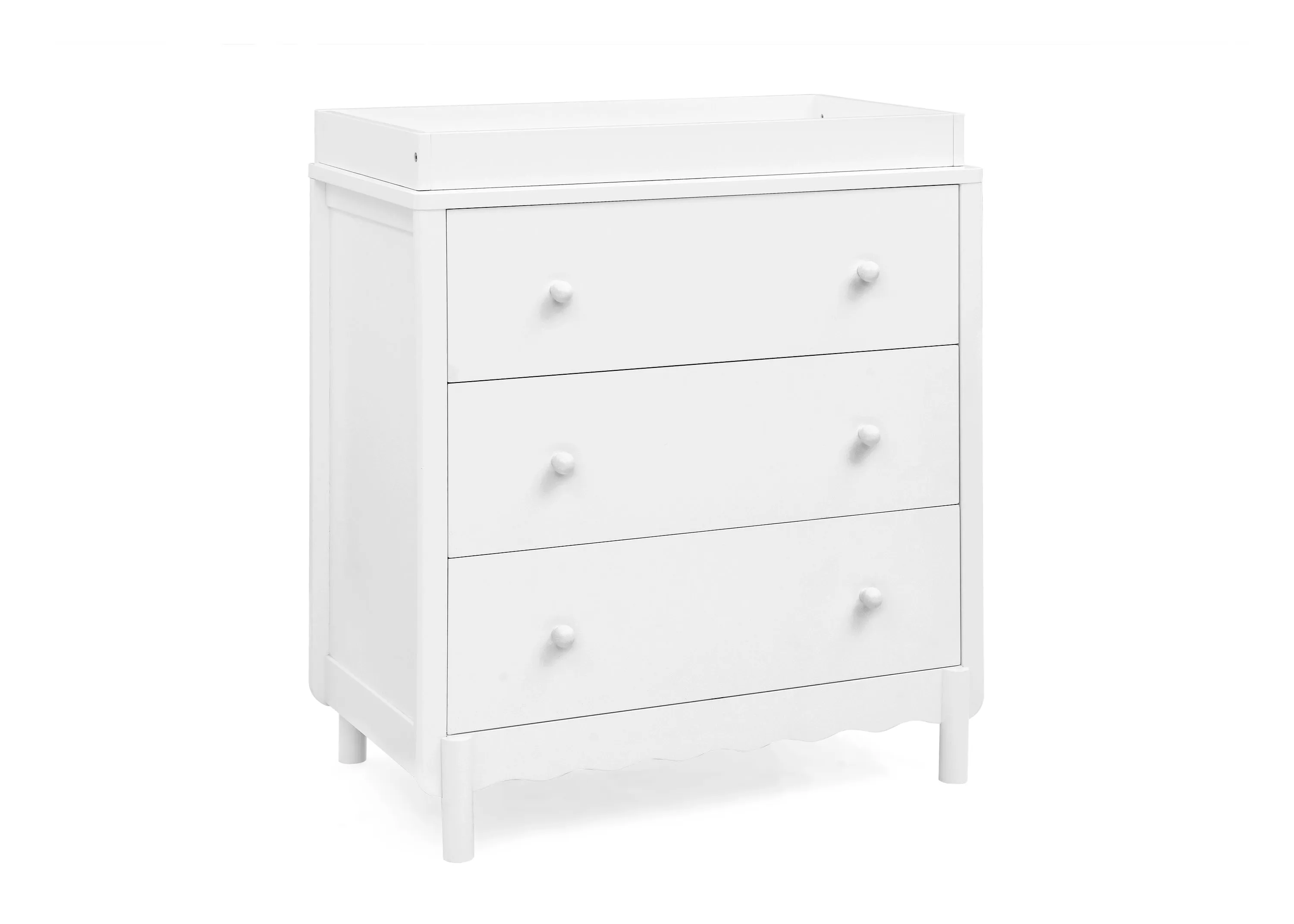 William 3 Drawer Dresser with Changing Top and Interlocking Drawers