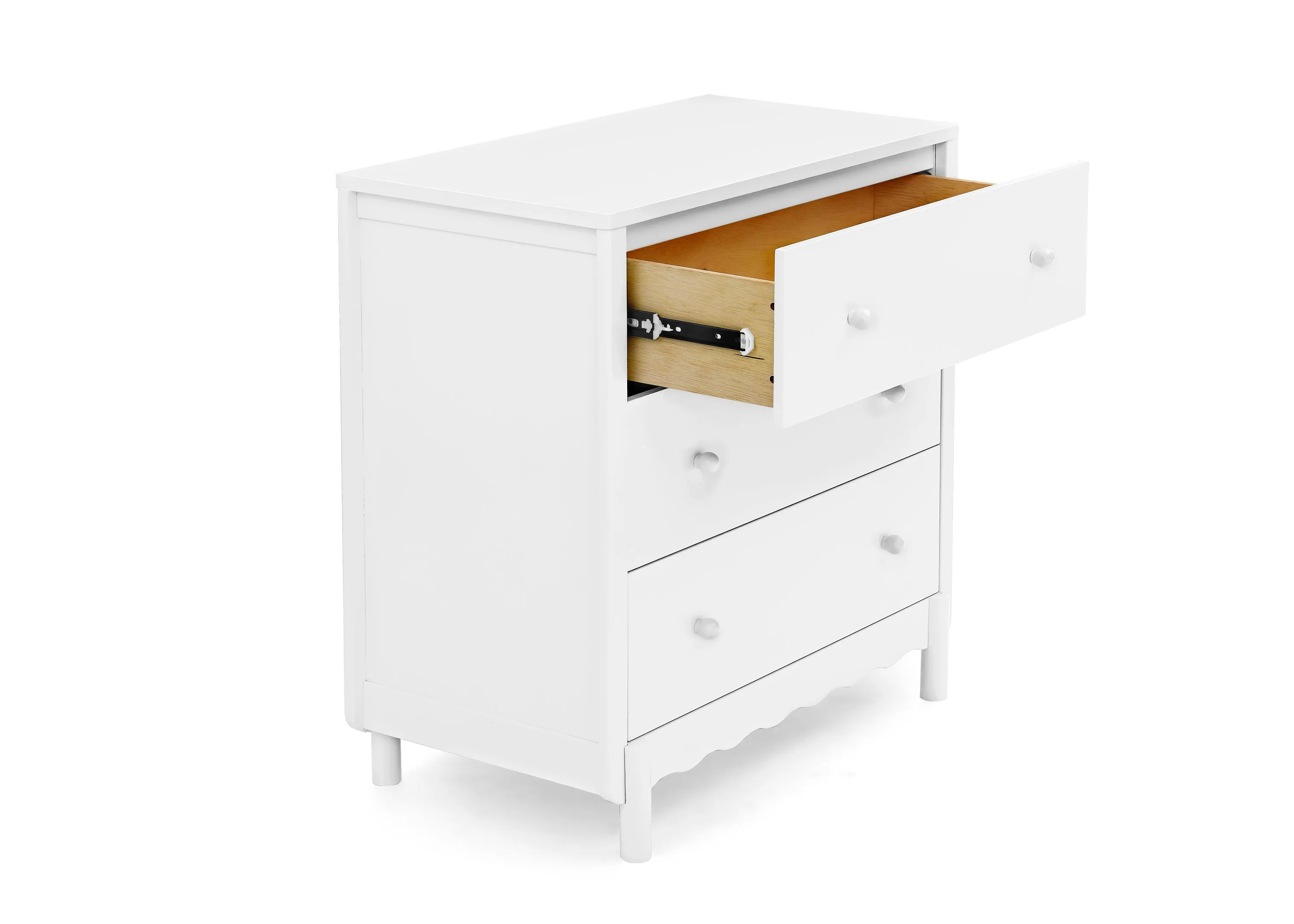 William 3 Drawer Dresser with Changing Top and Interlocking Drawers