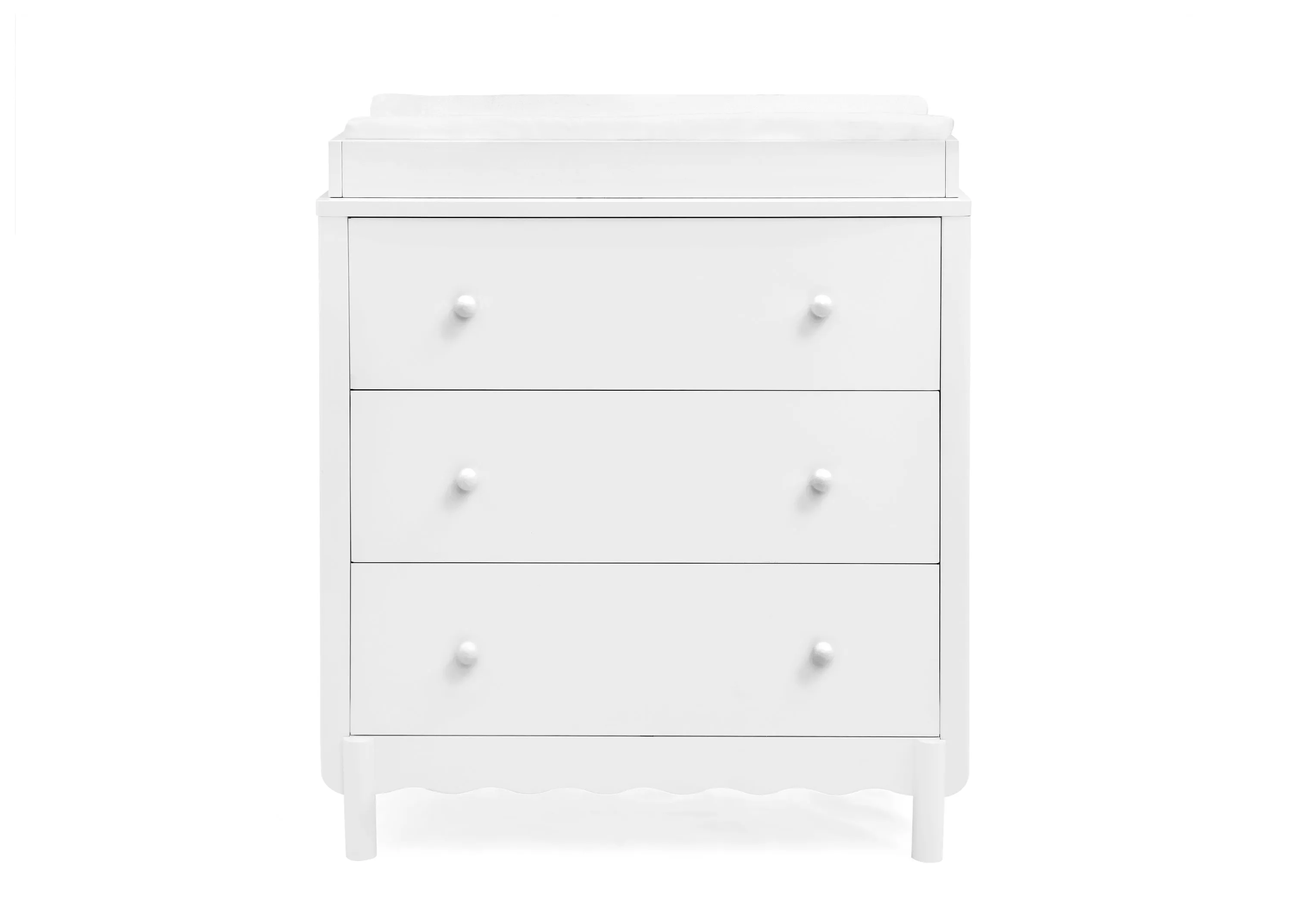 William 3 Drawer Dresser with Changing Top and Interlocking Drawers