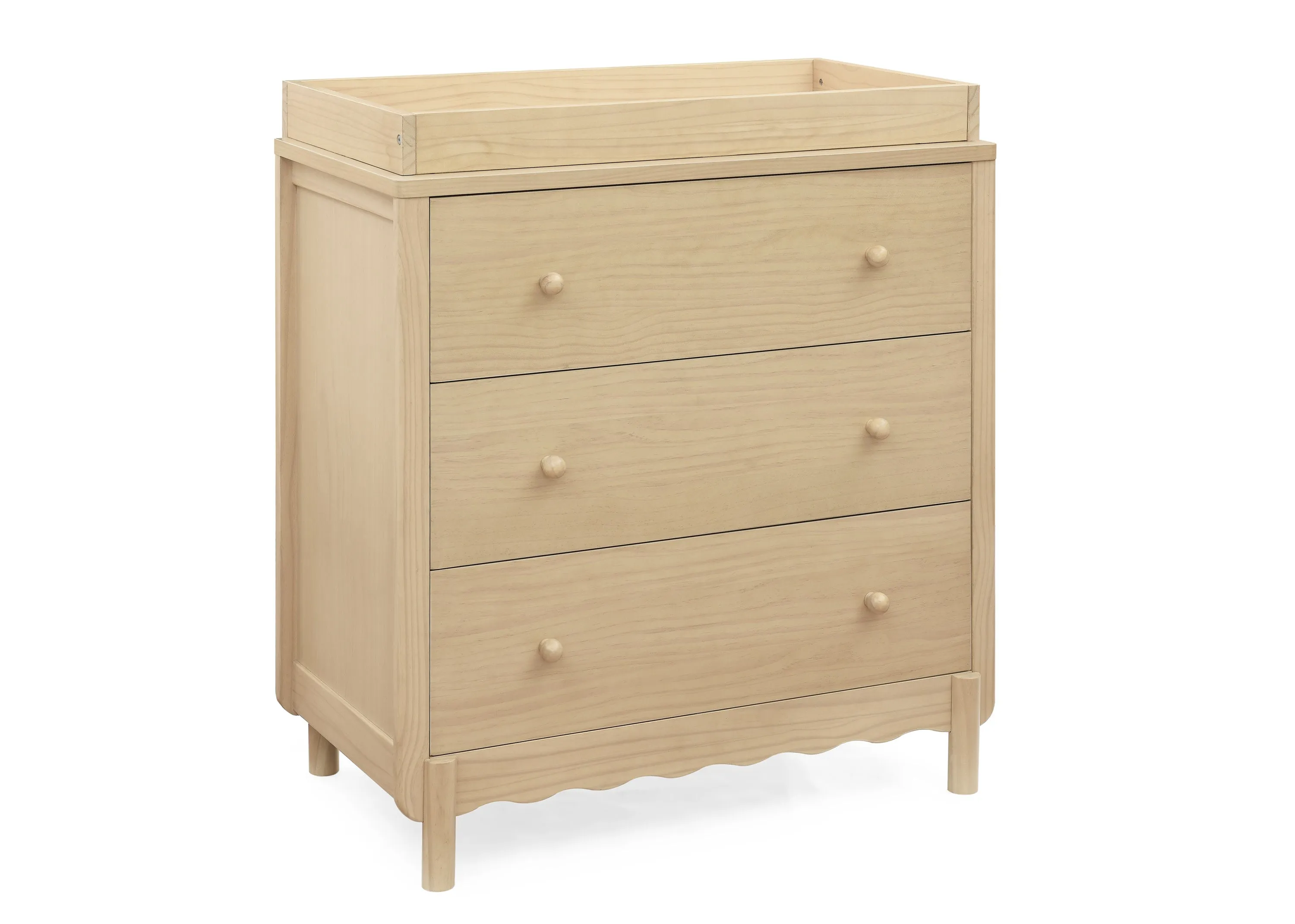 William 3 Drawer Dresser with Changing Top and Interlocking Drawers
