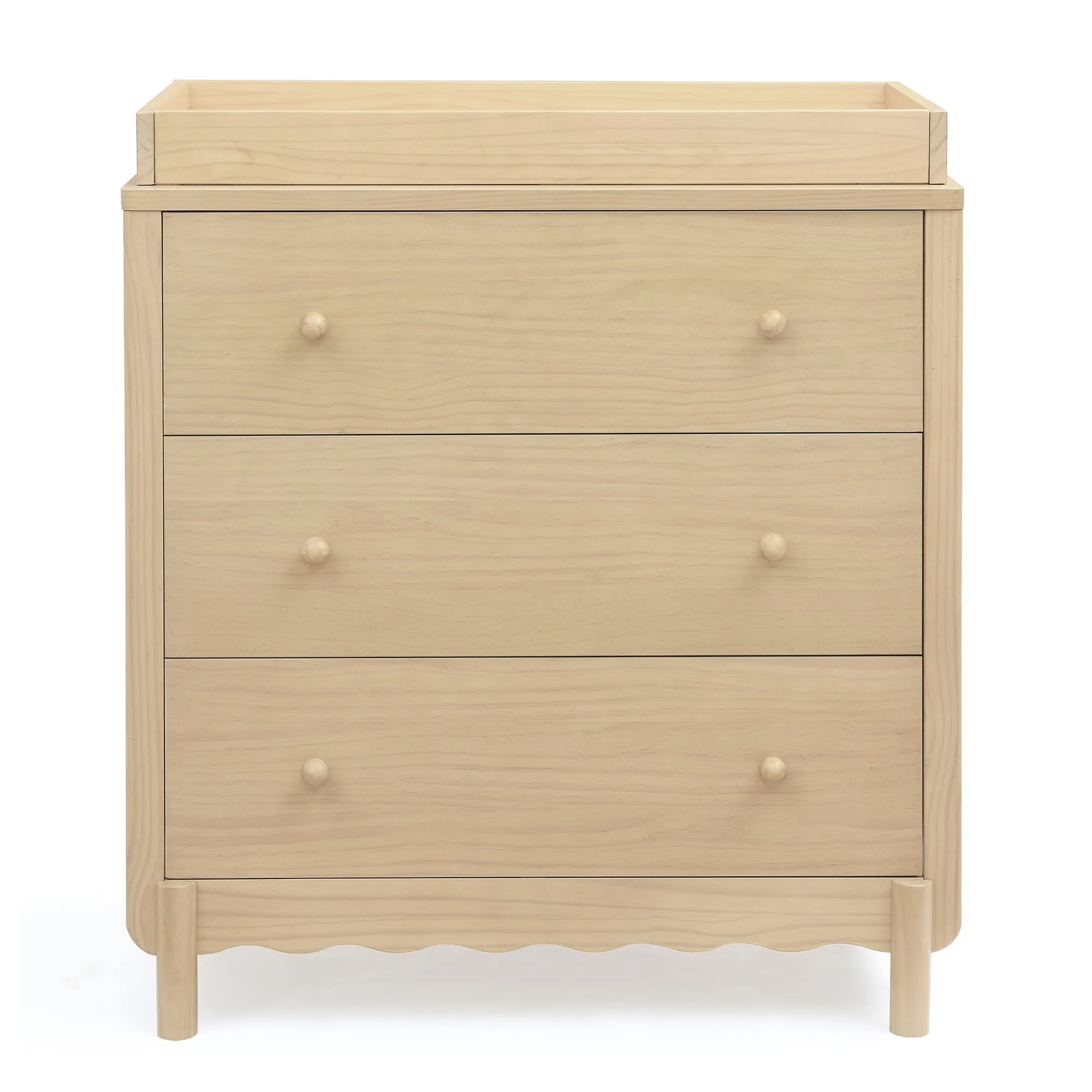 William 3 Drawer Dresser with Changing Top and Interlocking Drawers