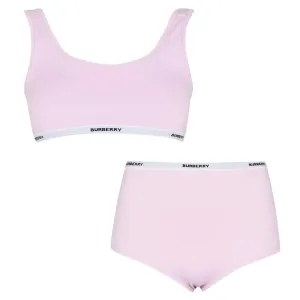 Womens Burberry Pink Logo Bikini