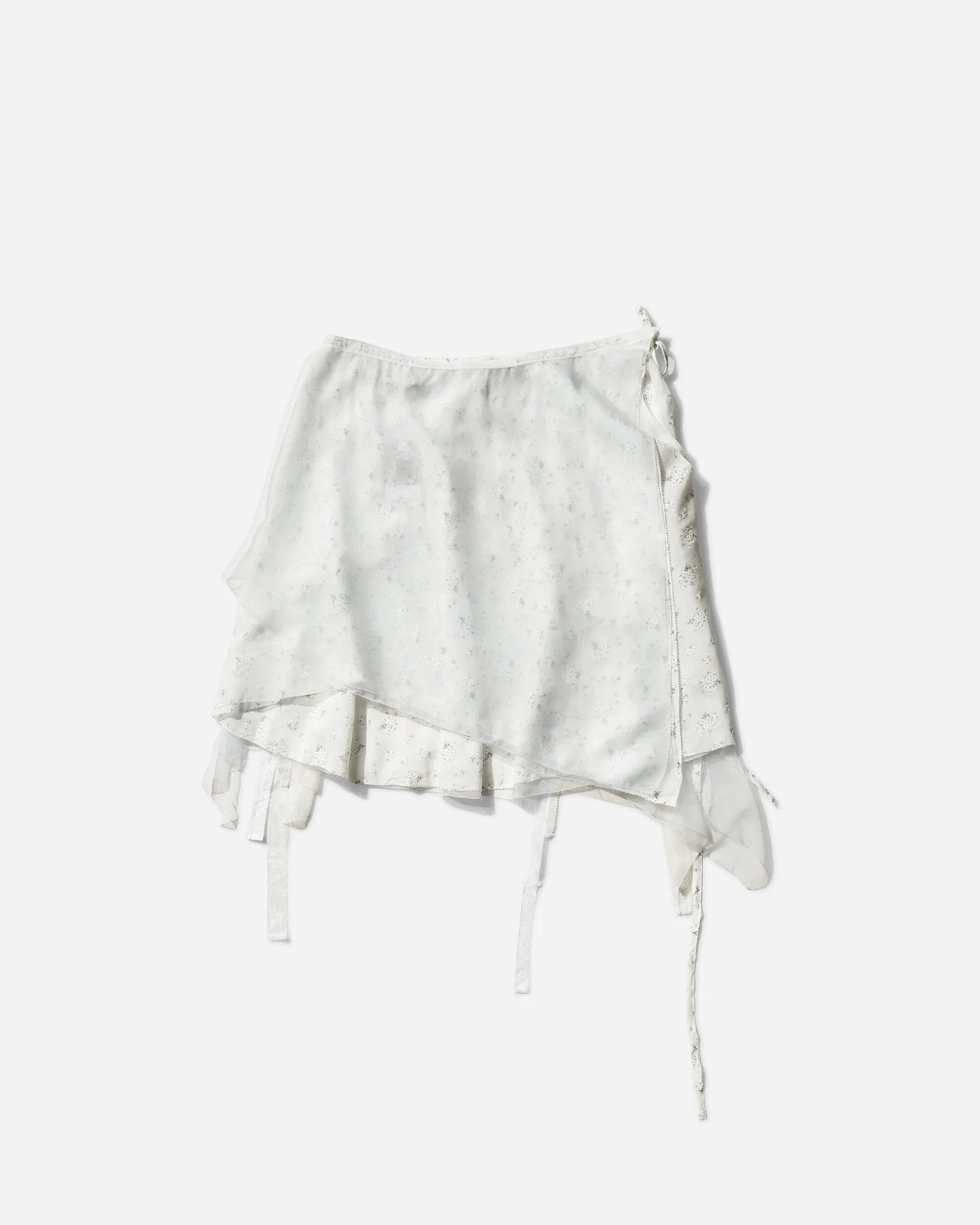 Women's Layered Wrap Skirt White