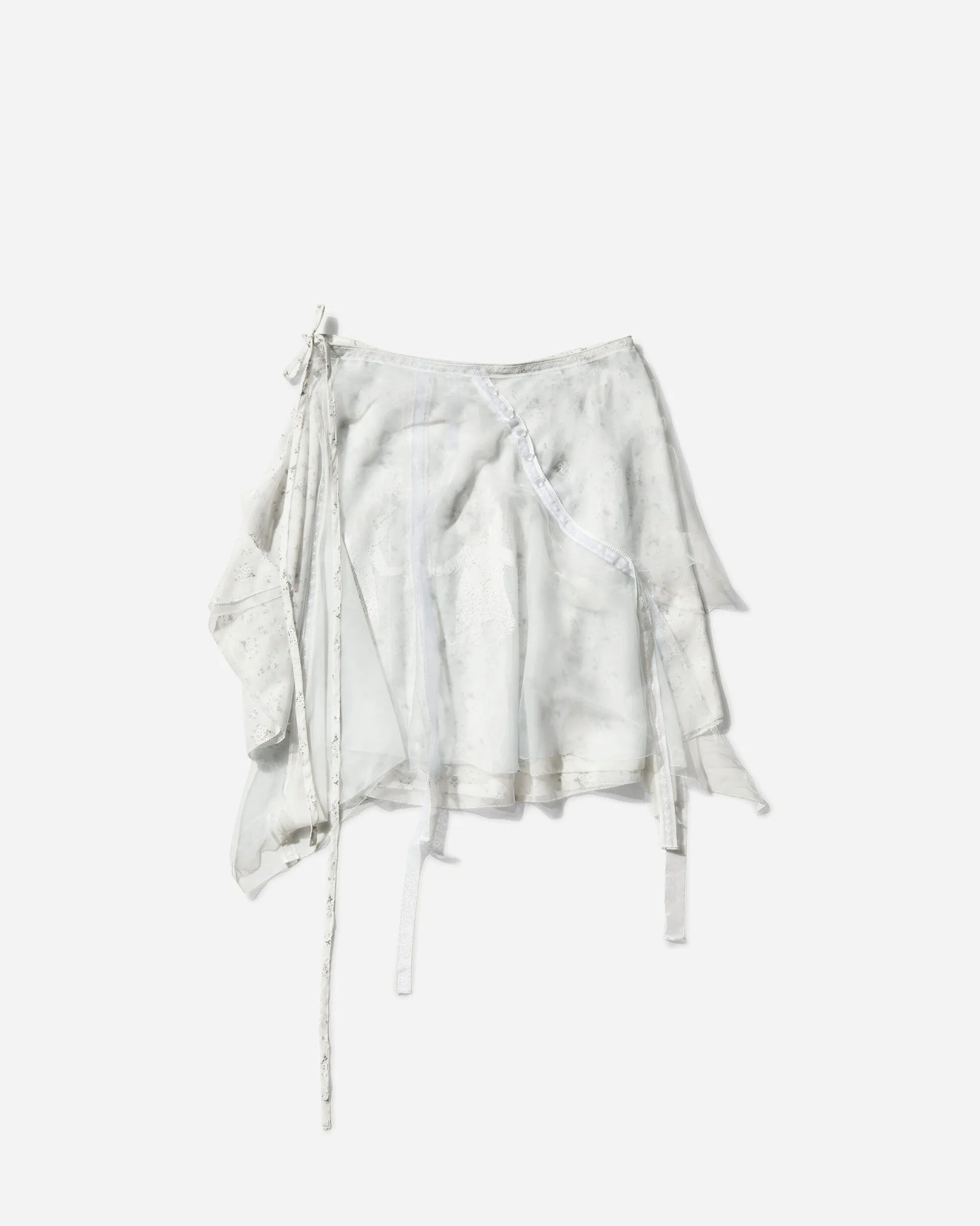 Women's Layered Wrap Skirt White