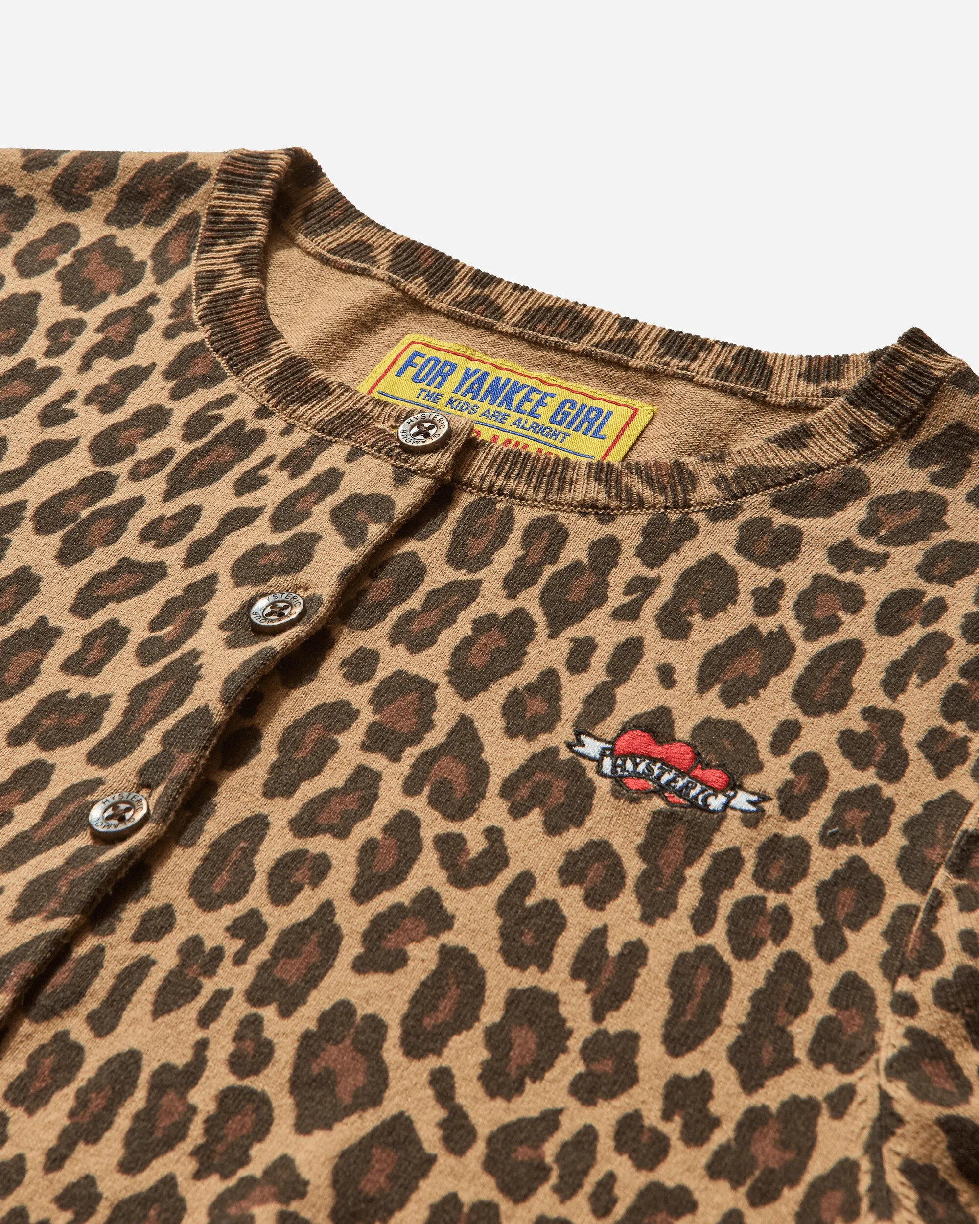 Women's Leopard Pattern Cardigan Beige