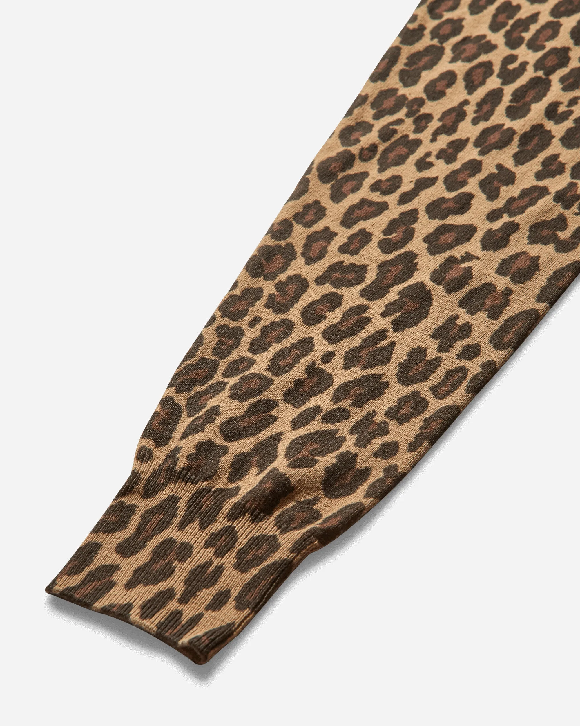 Women's Leopard Pattern Cardigan Beige