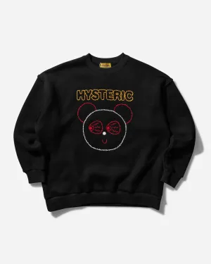 Women's Red Eye Flash Crewneck Sweatshirt Black