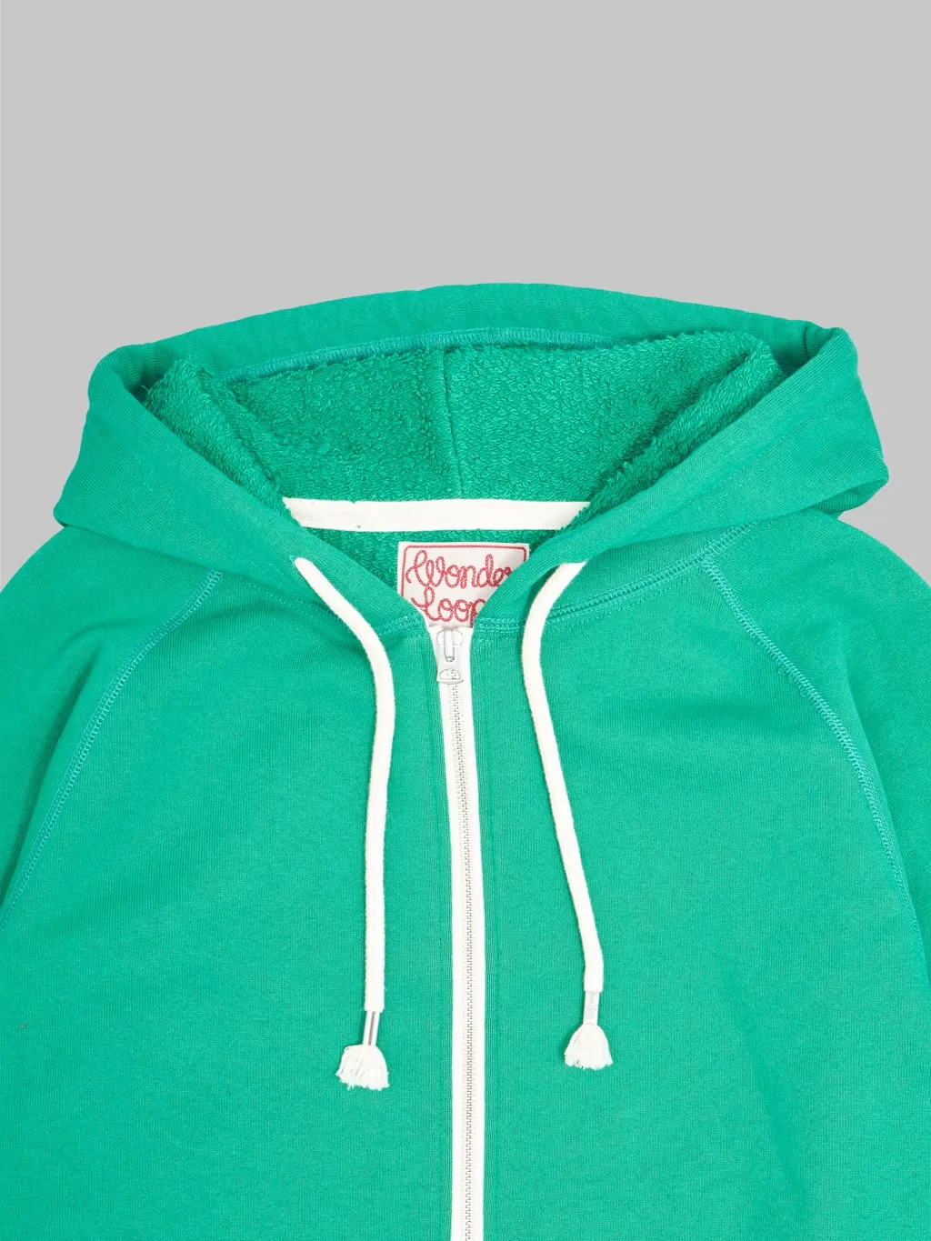 Wonder Looper Zip Hoodie Super Looper French Terry Heather Green