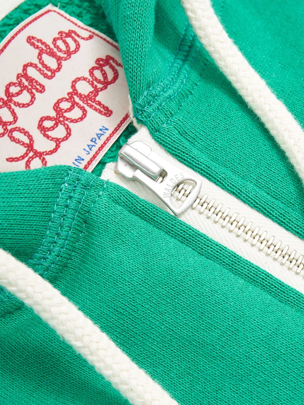 Wonder Looper Zip Hoodie Super Looper French Terry Heather Green