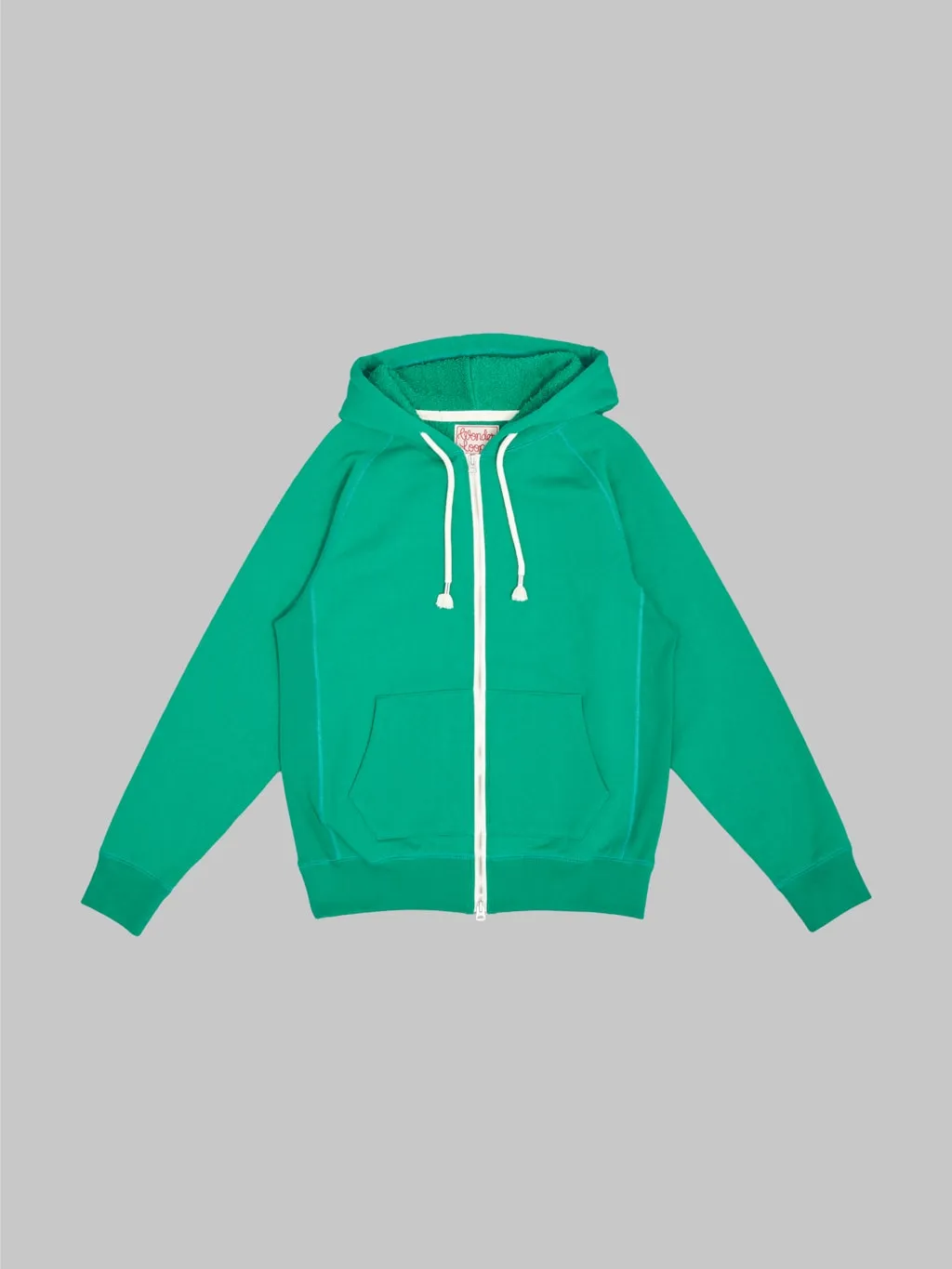 Wonder Looper Zip Hoodie Super Looper French Terry Heather Green