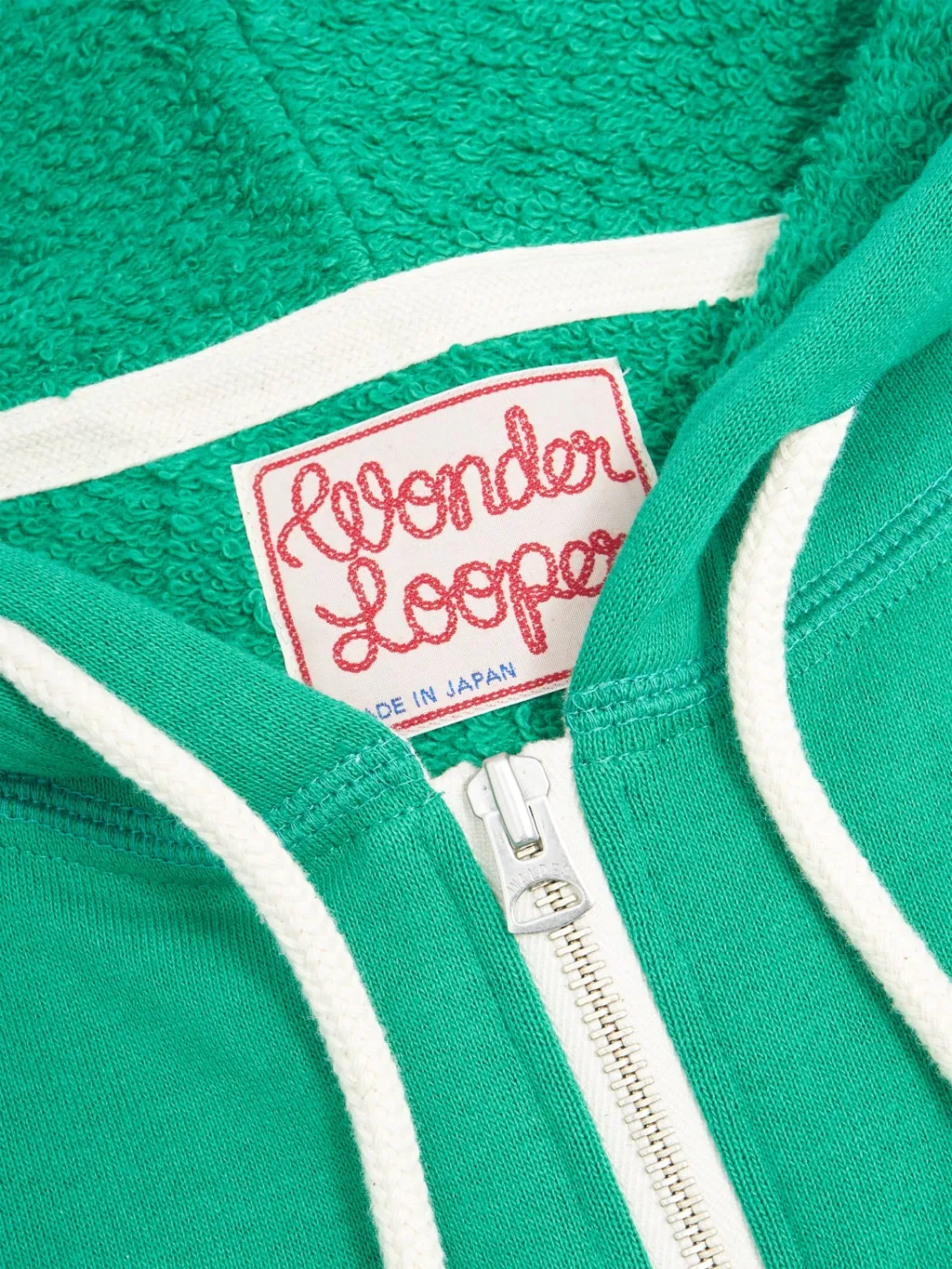 Wonder Looper Zip Hoodie Super Looper French Terry Heather Green