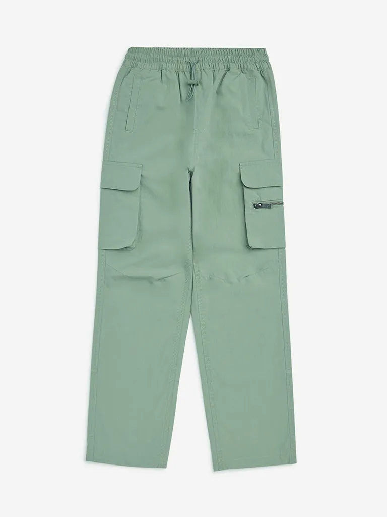 Y&F Kids Sage Cargo-Style Mid-Rise Cotton-Blend Pants