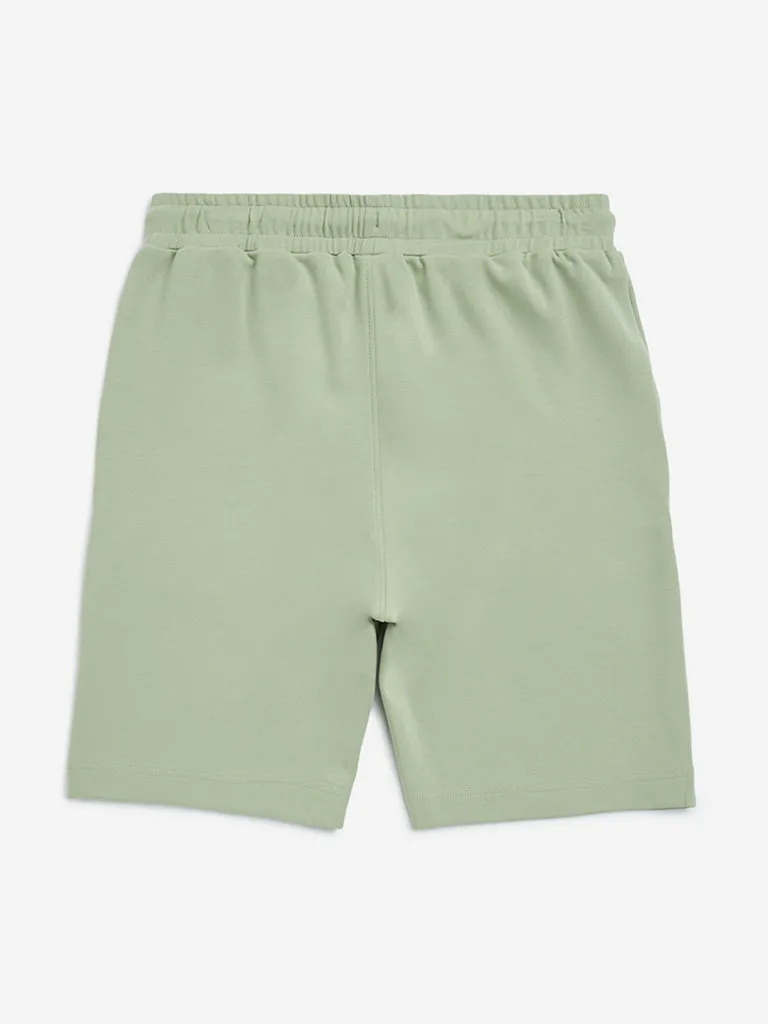 Y&F Kids Sage Relaxed-Fit Mid-Rise Cotton-Blend Shorts