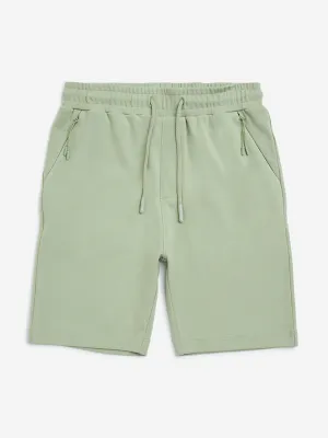 Y&F Kids Sage Relaxed-Fit Mid-Rise Cotton-Blend Shorts