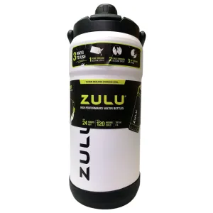 Zulu Goals Mammoth High Performance Water Bottle, Copper Insulated 101oz White